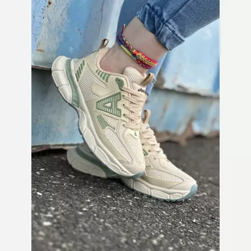 کتونی زنانه ASICS NEW کرم سبز