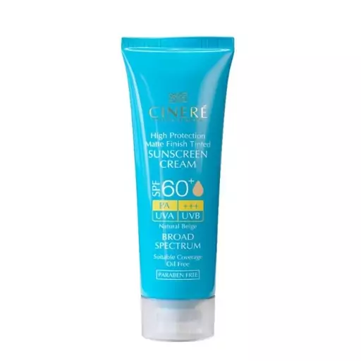 کرم ضد آفتاب رنگی SPF 60 سینره مناسب پوست چرب و مختلط