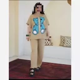 ست تیشرت شلوار زنانه ویسکوز