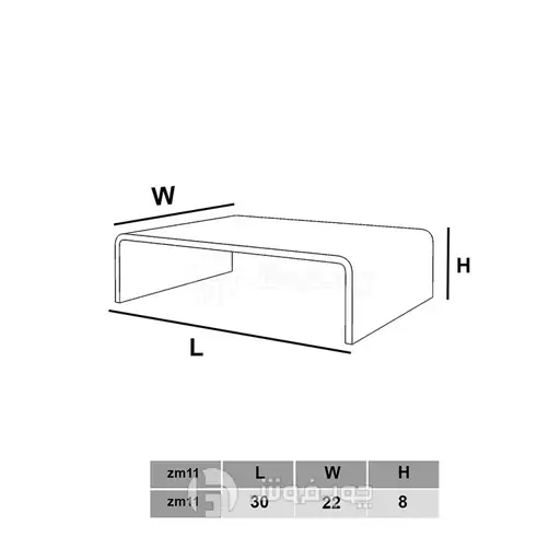 زیر مانیتوری شیشه ای مدرن مدل ZM11