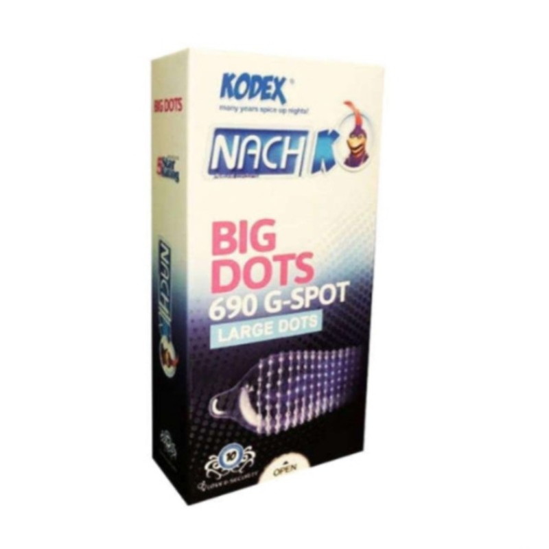 کاندوم ناچ کدکس مدل Big Dots بسته 10 عددی