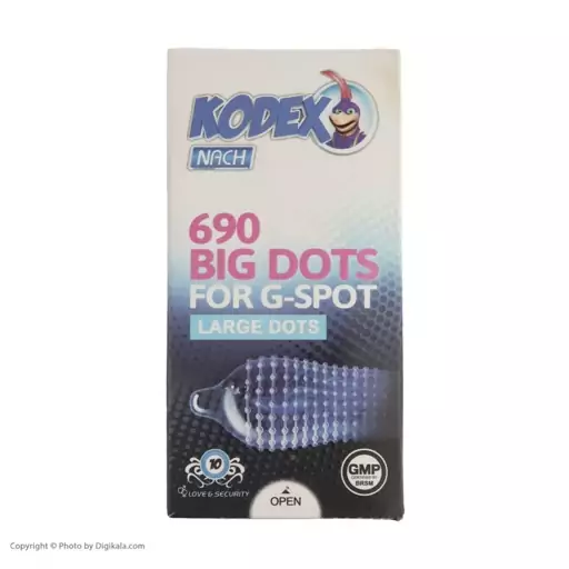 کاندوم ناچ کدکس مدل BIG DOTS مجموعه 2 عددی