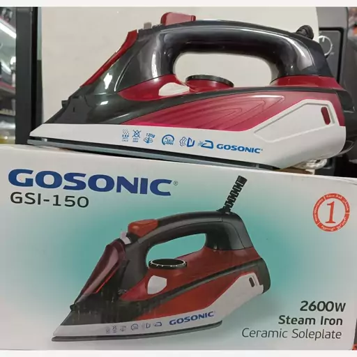 اتو بخار گوسنیک ( GOSONIC) مدل GSI - 150 ، دارای ضمانت 12 ماهه ، 2600W