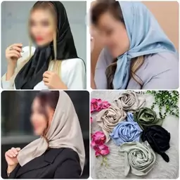 مینی اسکارف ساده  جنس سیلک ابریشم 