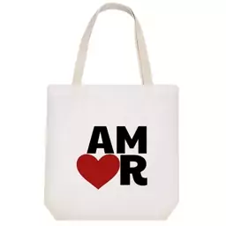 توت بگ پارچه ای خندالو طرح Amor کد 8231