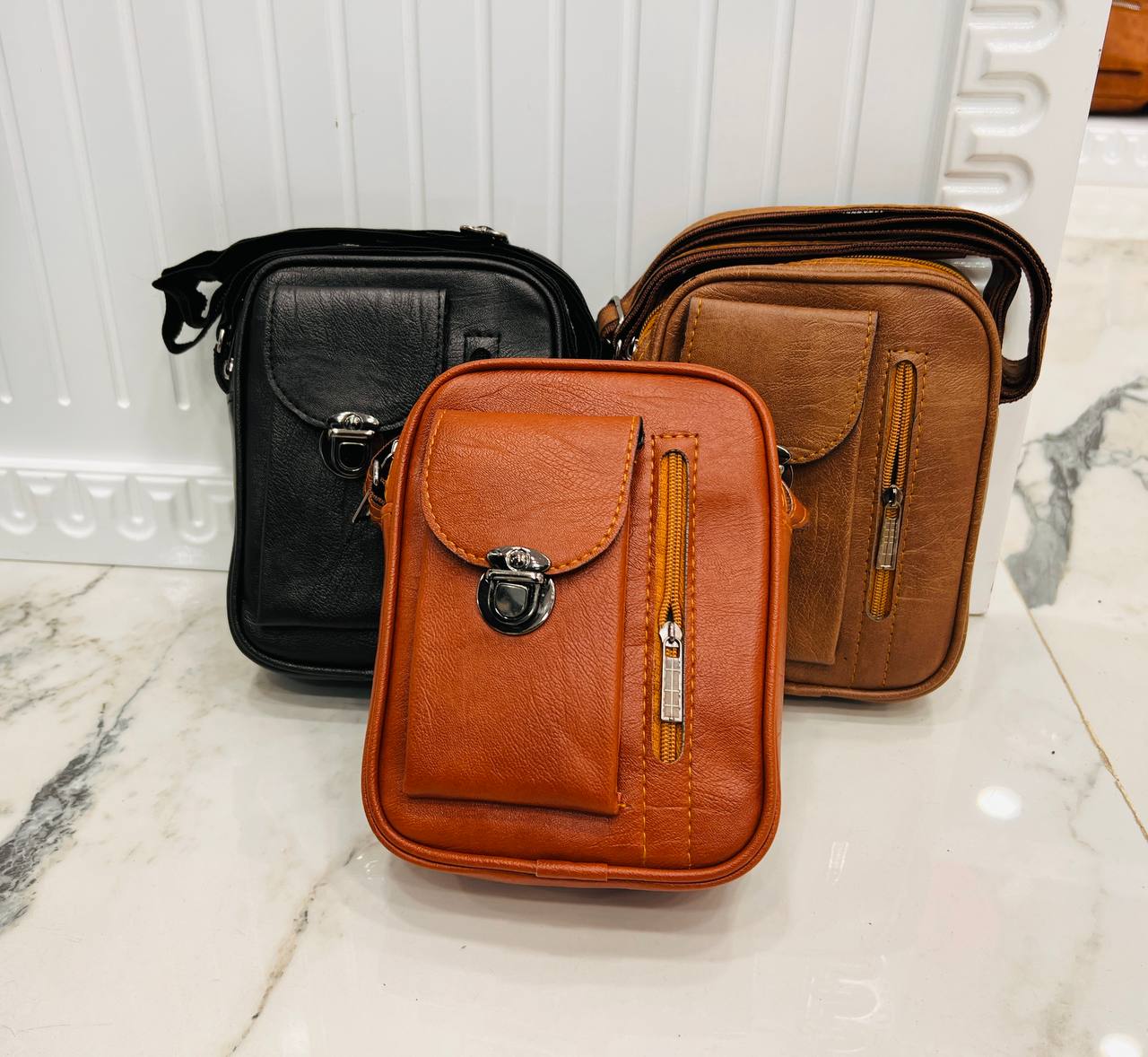 کیف دوشی مردانه چرم جاموبایل دار BAG MEN کد 453