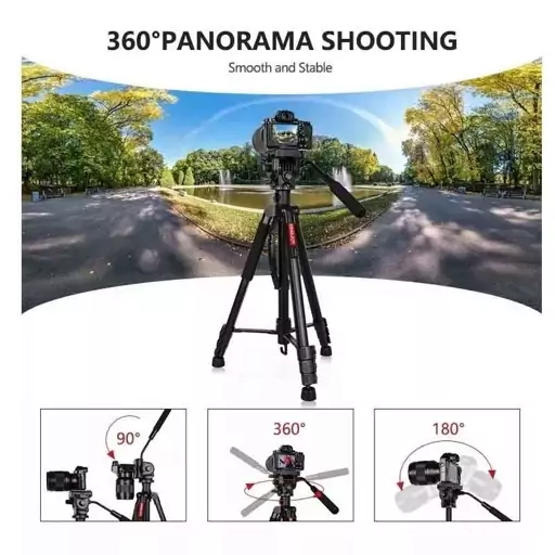 سه پایه دوربین عکاسی کینگ جوی KINGJOY VT-890H Tripod     مناسب تمامی دوربین های حرفه ای و موبایل ها