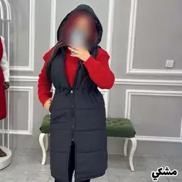 پافر زنانه کلاهدار پافر زنانه بلند پافر زنانه مشکی میکرو آستردار پشم شیشه فری سایز 