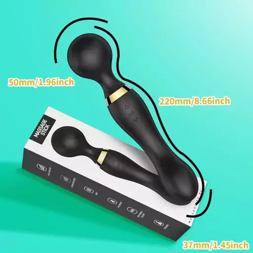 ماساژور 20 حالته دوطرفه حلزونی ضدآب مدل massage stick double vibration ماساژور عصایی،ماساژور میکروفونی 