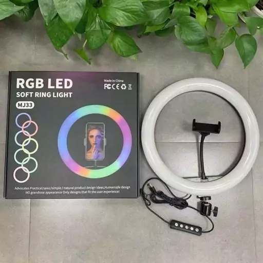 رینگ لایت چند حالته  RGB mj33