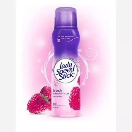 اسپری ضد تعریق زنانه Lady Speed Stick مدل Fresh And Essence رایحه رزبری وتمشک