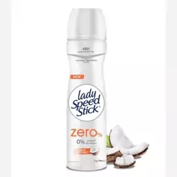 اسپری ضد تعریق زنانه Lady Speed Stick مدل Zero درصد حاوی عصاره نارگیل  