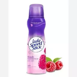 اسپری ضد تعریق زنانه Lady Speed Stick مدل Fresh And Essence رایحه رزبری وتمشک