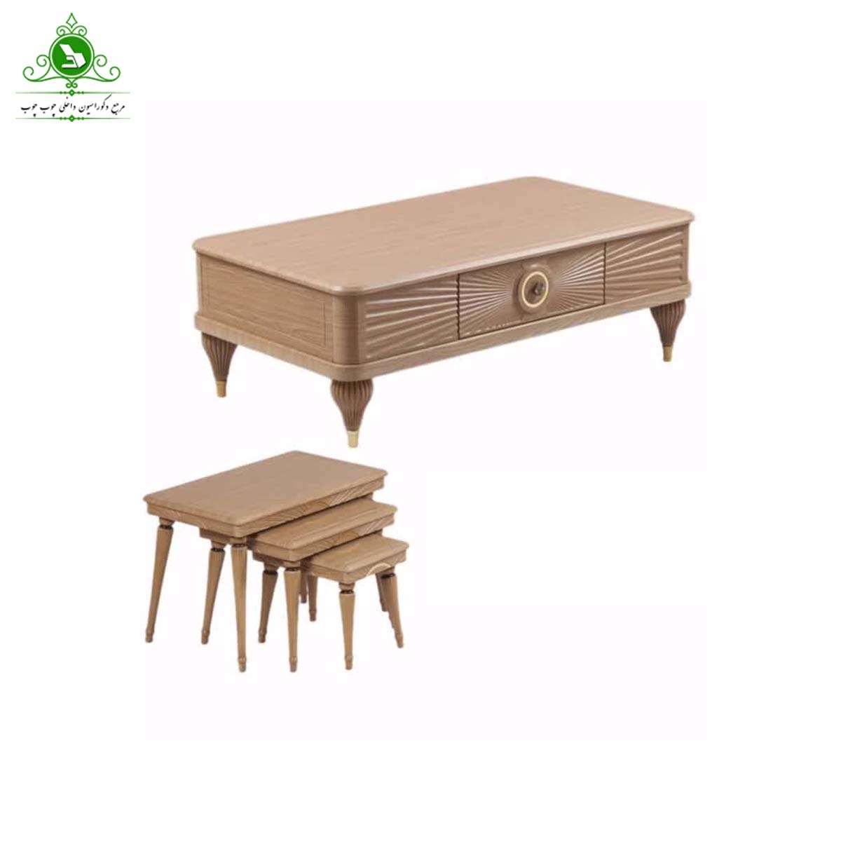 میز جلو مبلی عسلی MDF مدل خورشیدی (پرداخت کرایه پس از تحویل)