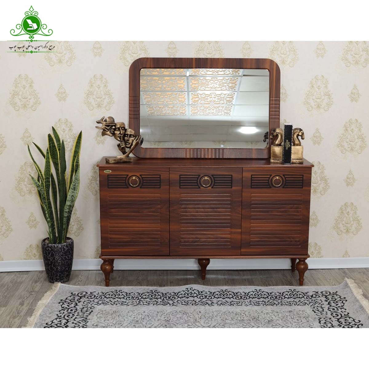 آینه و کنسول MDF وکیوم مدل 605 (پرداخت کرایه پس از تحویل)