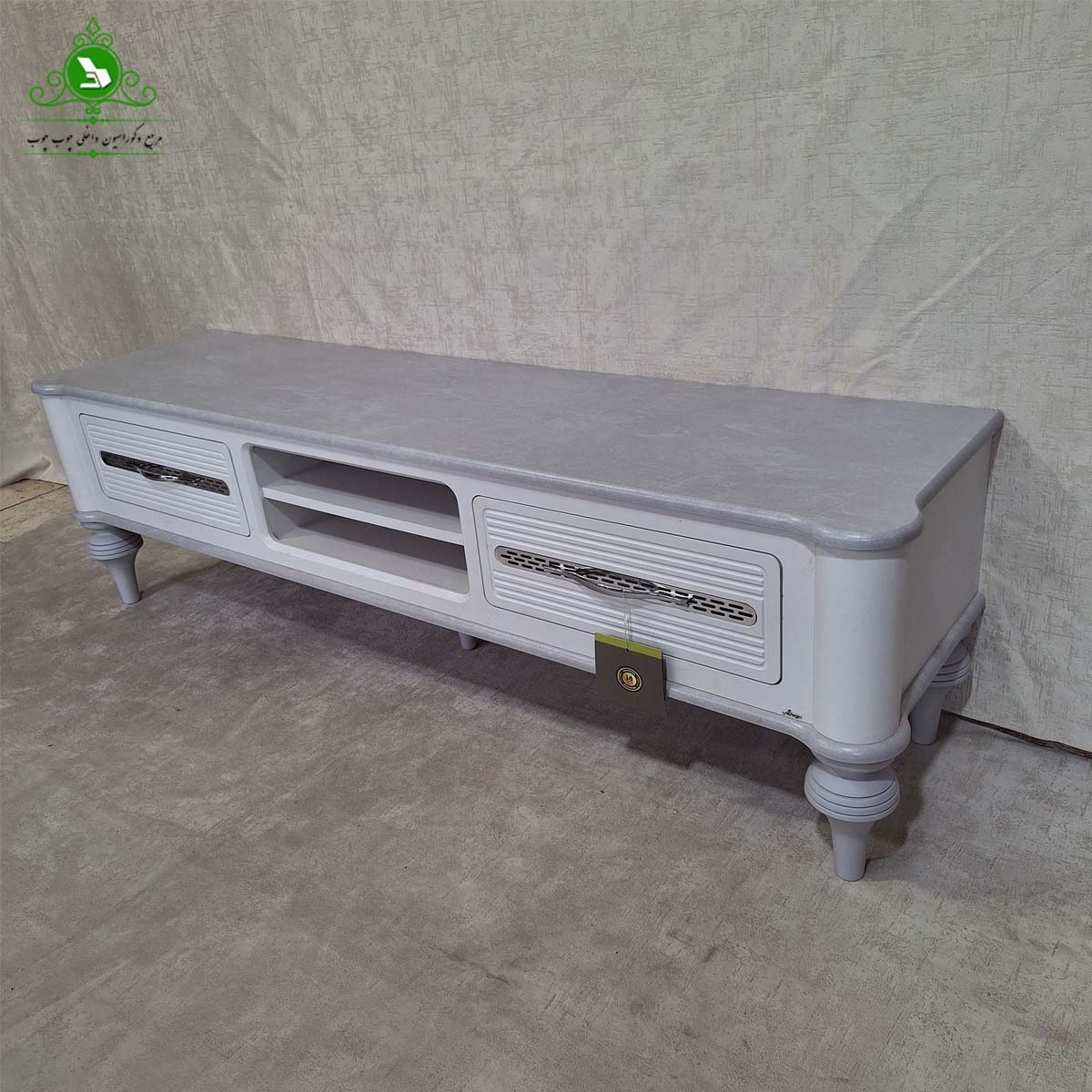 میز تلویزیون MDF وکیوم مدل انزو پلاس (پرداخت کرایه پس از تحویل)