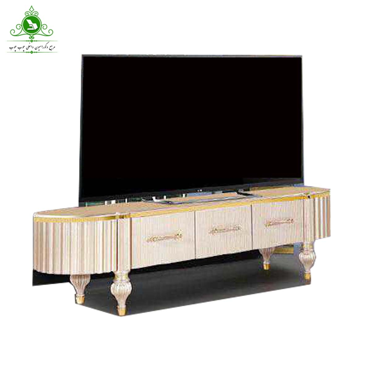 میز تلویزیون MDF وکیوم مدل رُزیتا (پرداخت کرایه پس از تحویل)