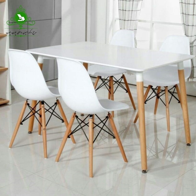 میز ناهارخوری چهار نفره مدل آرین مستطیلی (پرداخت کرایه پس از تحویل)