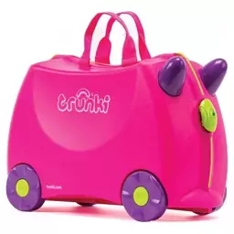 چمدان سواری کودک با ظرفیت 18 لیتر طرح صورتی مدل 0061 Trunki 18L