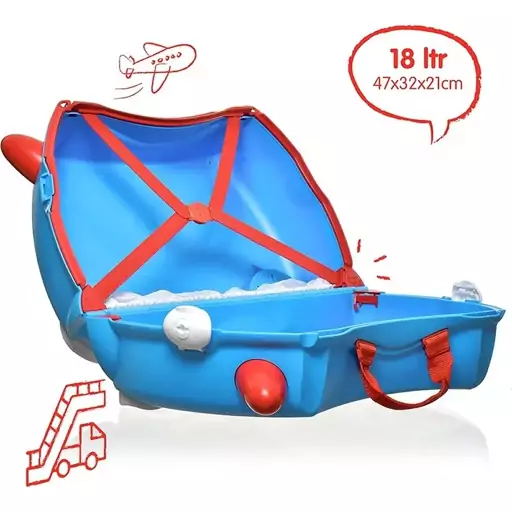 چمدان سواری کودک با ظرفیت 18 لیتر طرح هواپیما مدل 00351 Trunki 18L