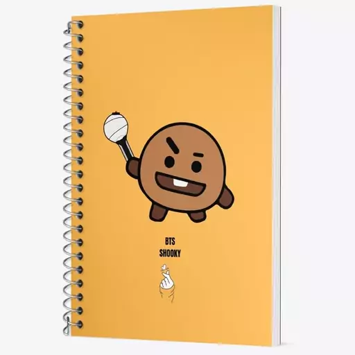 دفتر زبان دو خط 50 برگ خندالو طرح شوکی BT21 Shooky کد 4459