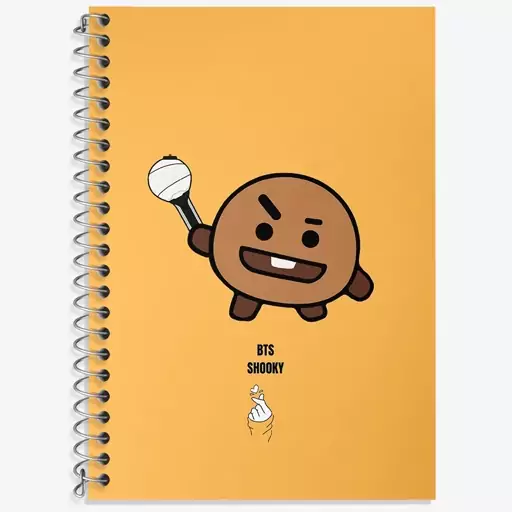 دفتر زبان دو خط 50 برگ خندالو طرح شوکی BT21 Shooky کد 4459