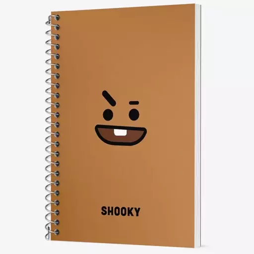 دفتر زبان دو خط 50 برگ خندالو طرح شوکی BT21 Shooky کد 18716