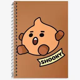 دفتر زبان دو خط 50 برگ خندالو طرح شوکی BT21 Shooky کد 18722