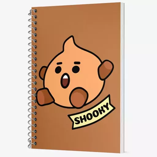 دفتر زبان دو خط 50 برگ خندالو طرح شوکی BT21 Shooky کد 18722