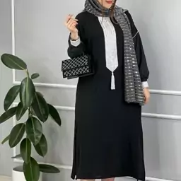 مانتو بلند زنانه (کفتان) جنس ابر و بادی و حریر یاخما مدل نسیم