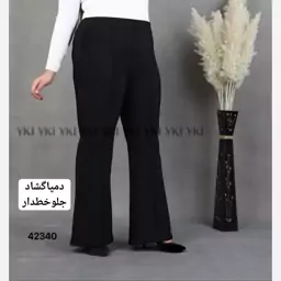 شلوار زنانه دمپا گشاد مجلسی (سایز 40 تا 62) کد 42340