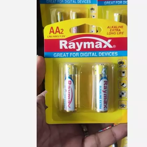 باتری دوتایی قلمی Raymax Alkaline Extra LR6 1.5V AA