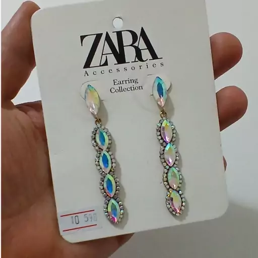 گوشواره استیل و رنگ ثابت مارک zara