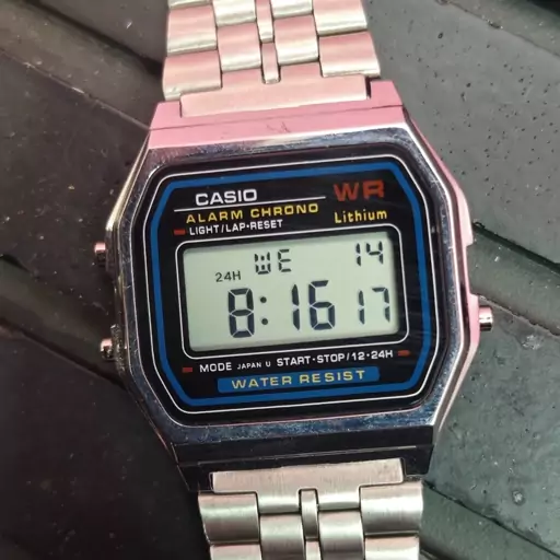 ساعت کاسیو نوستالژی موتور ژاپن بدنه استیل مردانه  Casio