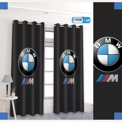 پرده چاپی آماده نصب طرح کمپانی BMW کد 1131