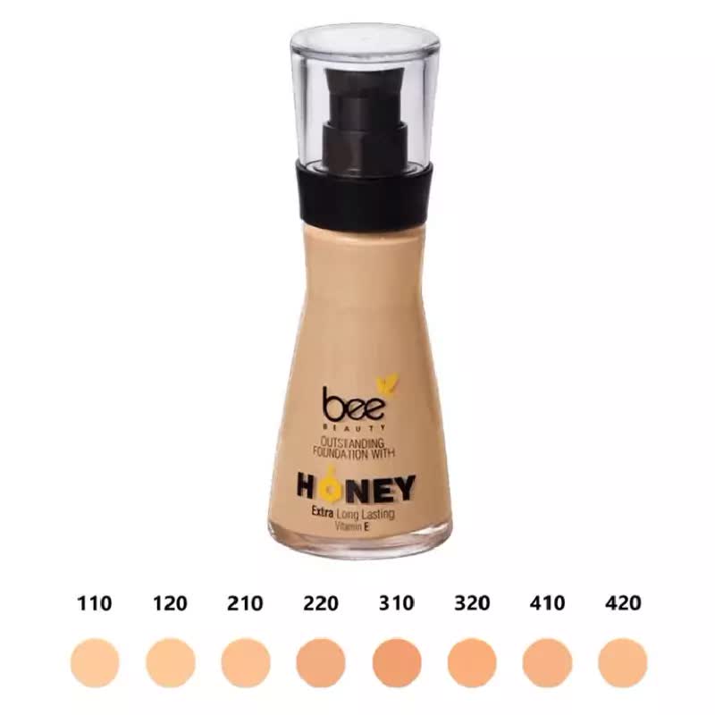 کرم پودر بی بیوتی شماره Bee Beauty 110 حاوی عسل با ماندگاری بالا 