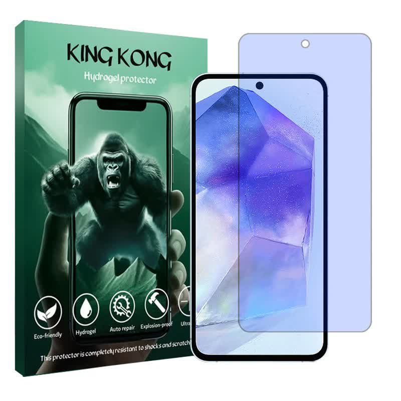 گلس سامسونگ Galaxy A55 5G مدل هیدروژلی ضداشعه آبی برند کینگ کونگ