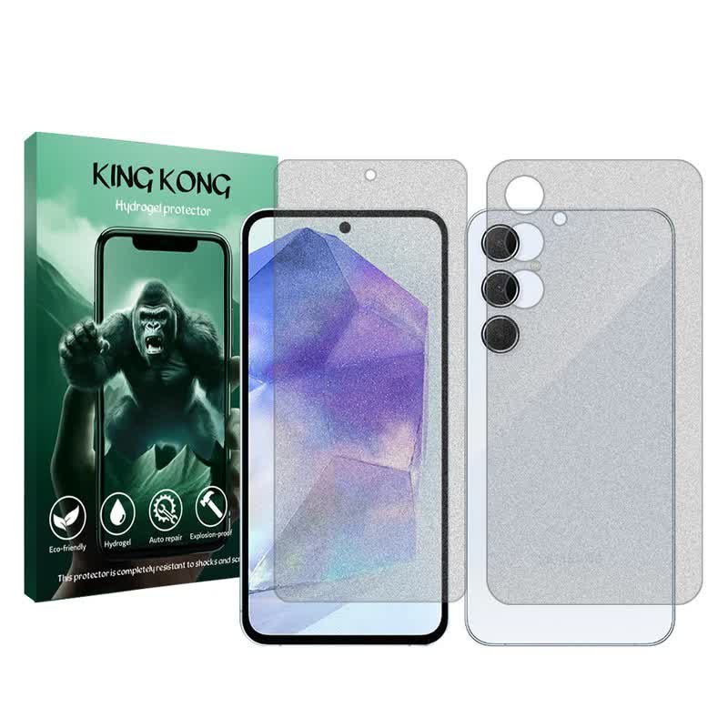 گلس سامسونگ Galaxy A55 5G مدل هیدروژلی مات برند کینگ کونگ به همراه محافظ پشت گوشی