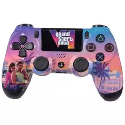 دسته بازی بی سیم سونی Dualshock 4 High Copy درجه یک طرح GTA VI مناسب برای PS4