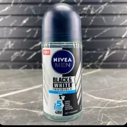 مام رول ضد تعریق مردانه نیوآ مدل Black White Invisible Fresh حجم 50 میل