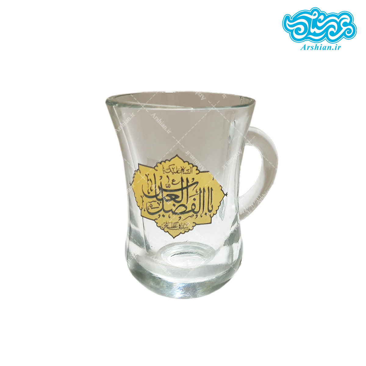 استکان دسته دار گلجام باطرح یاابالفضل العباس