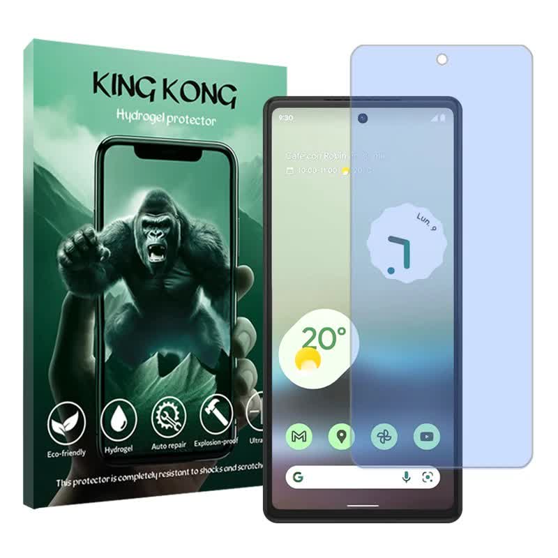 گلس گوگل Pixel 6a مدل هیدروژلی ضداشعه آبی برند کینگ کونگ 