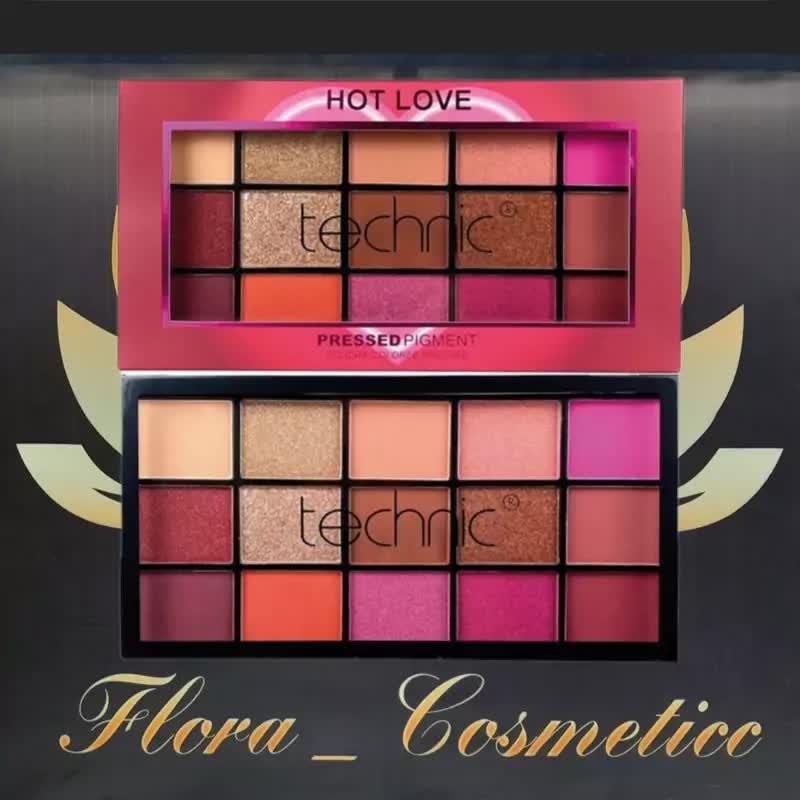 پالت سایه چشم 15 رنگ تکنیک Hot Love حجم 30 گرم