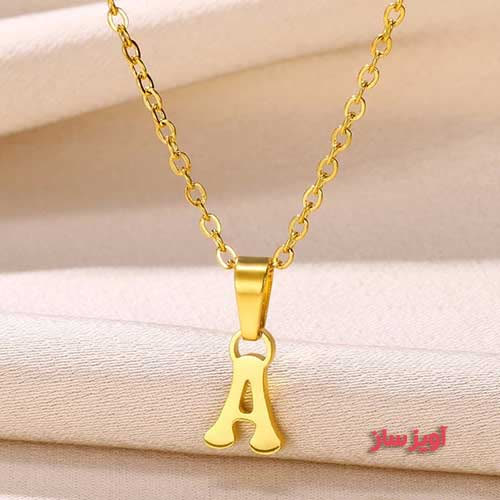 گردنبند حرف انگلیسی A کد 102505