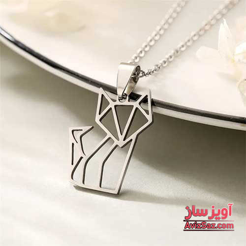 گردنبند روباه هندسی کد 101333