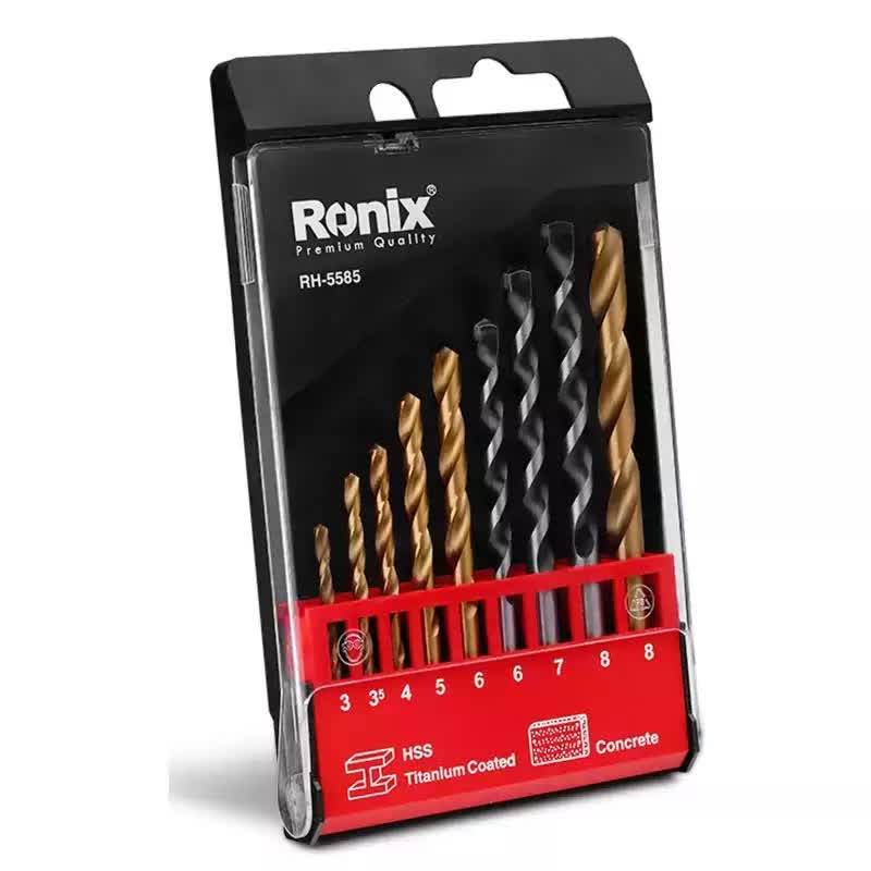 ست 9 عددی مته ترکیبی آهن و بتن کد RH-5585 رونیکس MZ187