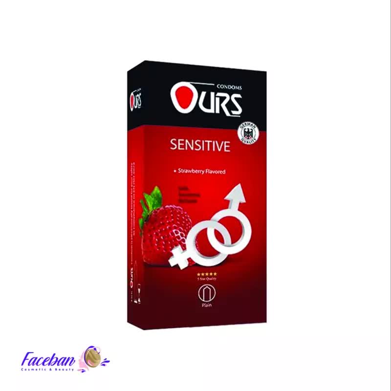 کاندوم ساده اورز OURS مدل Sensitive بسته 12 عددی