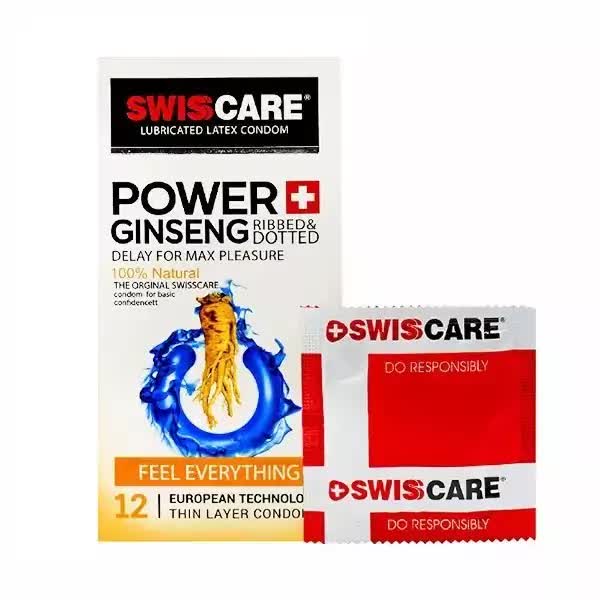 کاندوم سوئیس کر  مدل جنسینگ پاور Power Gensing بسته 12 عددی