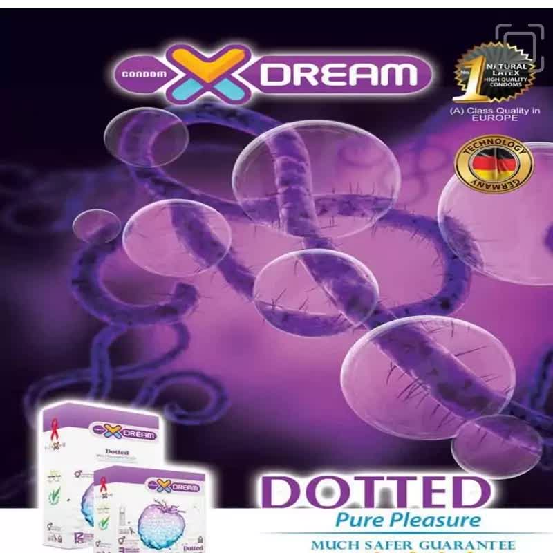 کاندوم ایکس دریم مدل Dotted بسته 12 عددی