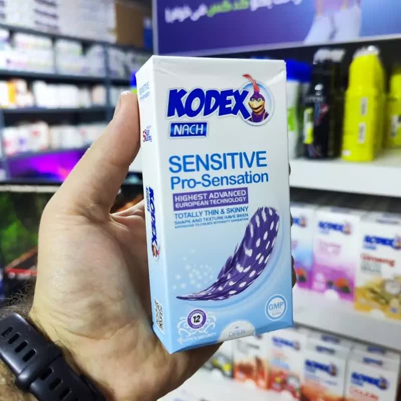 کاندوم کدکس مدل سنسیتیو بسته 12 عددی